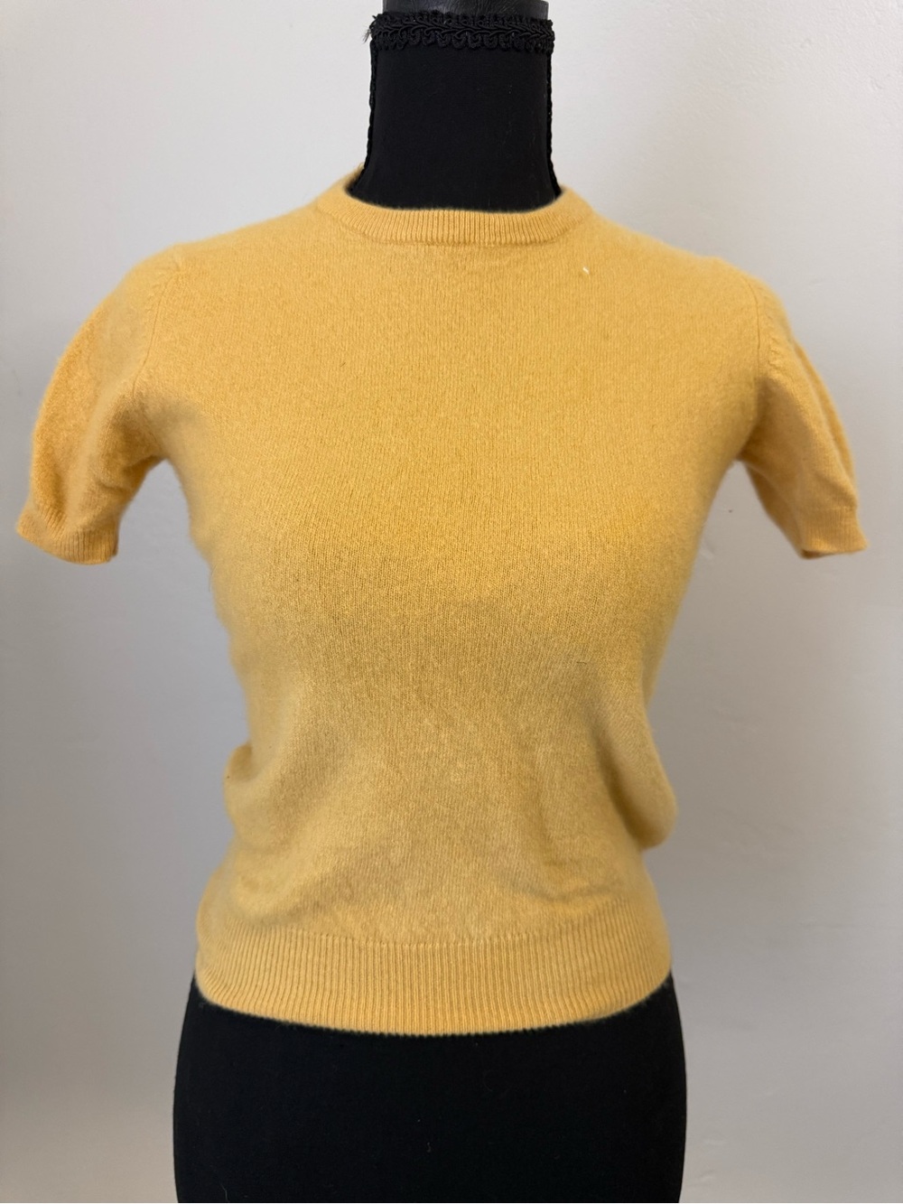 Vintage Peters Short-Sleeve Cashmere Sweater